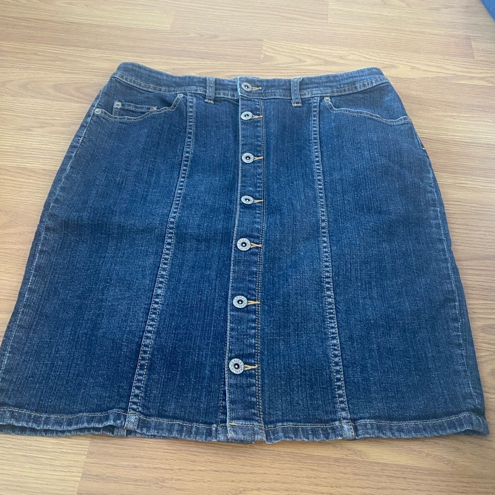 Chicos ladies denim skirt size 1.5